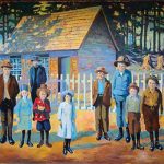 Mural #17 — First School House,1883