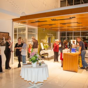 Society's Meet and Greet in the lobby of Island Savings Heritage Square location.